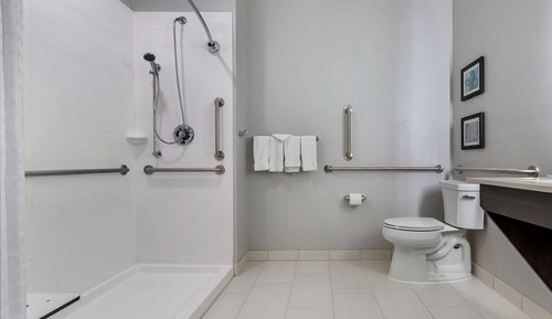 Suite, 1 cama de matrimonio grande, accesible para personas con discapacidad (Roll in Shower)