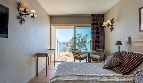 Habitación doble, terraza, vistas al mar