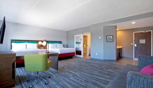 Suite estudio, 2 camas de matrimonio, no fumadores, frigorífico y microondas (Wet bar)