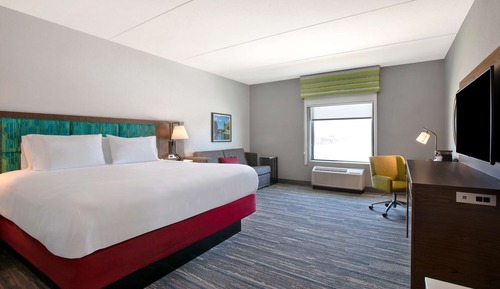 Habitación, 1 cama de matrimonio grande con sofá cama, no fumadores, frigorífico y microondas