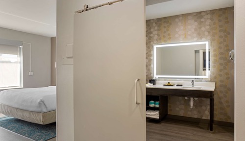 Suite, 1 cama de matrimonio grande, accesible para personas con discapacidad, cocina básica