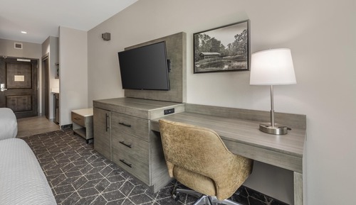 Habitación estándar, 2 camas de matrimonio, no fumadores, frigorífico y microondas (Walk-in Shower)