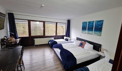 Habitación cuádruple, vistas al jardín