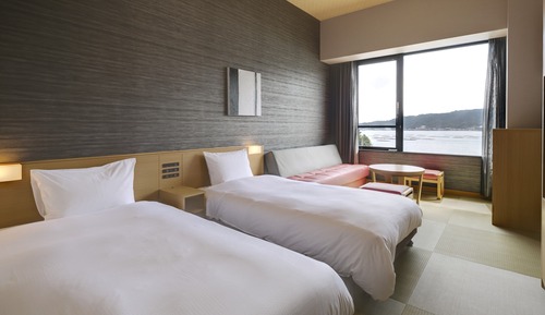 Habitación superior con 2 camas individuales, no fumadores, vistas al mar