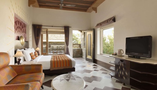 Villa Premium, 1 cama de matrimonio grande (Sajjan-Garh Ft. & Valley)