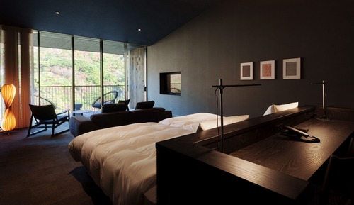 Habitación Premium con 2 camas individuales, no fumadores, terraza (with Semi-Open-Air Bath)