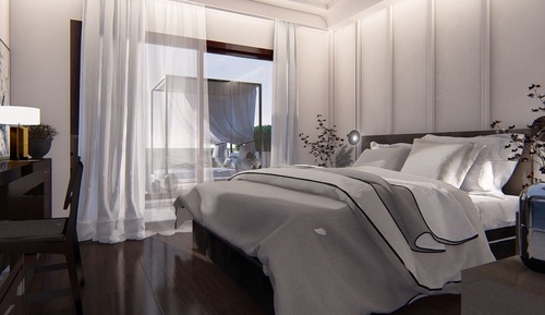 Habitación Deluxe doble, 1 cama de matrimonio grande, bañera de hidromasaje, vistas al mar