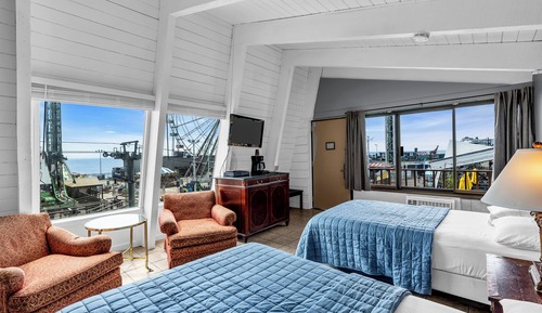 Habitación exclusiva, 2 camas dobles, vistas a la playa