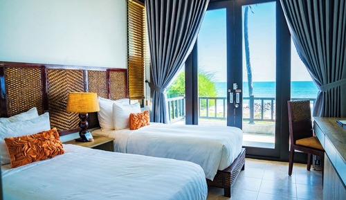 Villa, 2 habitaciones, vistas al mar, frente a la playa