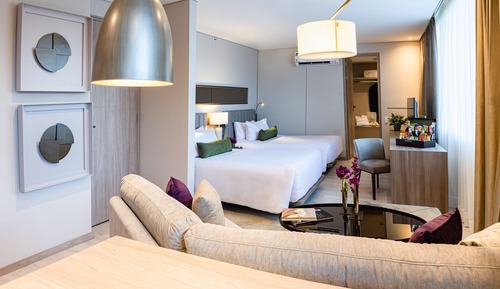 Habitación Deluxe, 2 camas dobles, vistas a la ciudad (Emerald Queen)