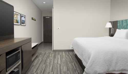 Habitación, 1 cama de matrimonio grande, frigorífico y microondas