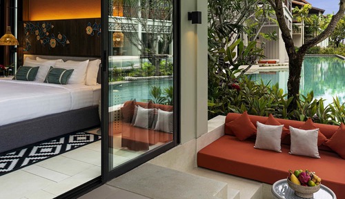 Habitación Deluxe, 1 cama de matrimonio grande, acceso a la piscina