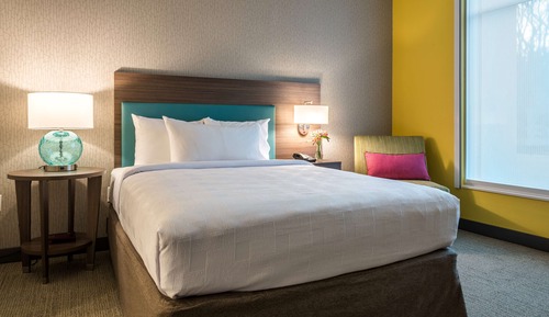 Estudio, 1 cama de matrimonio (Mobility & Hearing, Roll-in Shower)