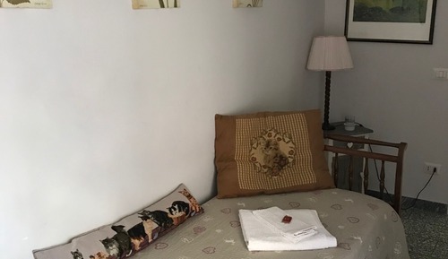 Habitación individual, baño compartido