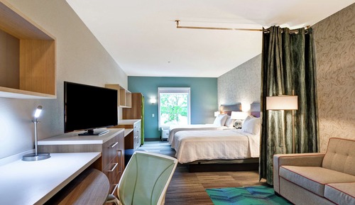 Estudio, 2 camas de matrimonio, accesible para personas con discapacidad, bañera