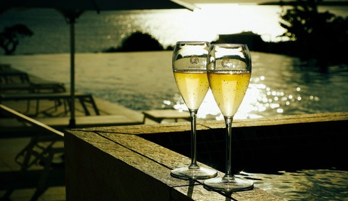 Suite junior, 2 camas dobles, piscina privada, vistas al jardín