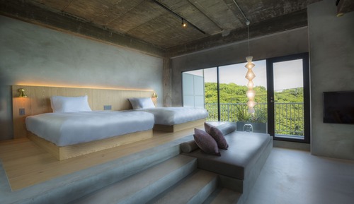 Habitación con 2 camas individuales, en esquina (ocean　201)