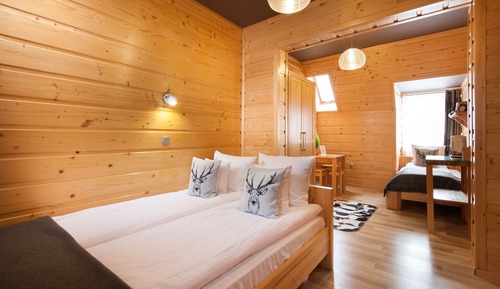 Habitación triple estándar, baño privado, vistas a la montaña