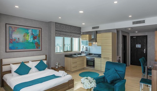 Estudio, 1 cama de matrimonio