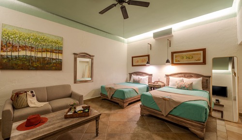 Habitación superior, 2 camas dobles, bañera de hidromasaje