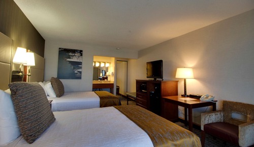 Habitación estándar, varias camas, patio, vistas al lago