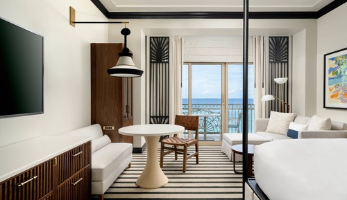 Habitación, 1 cama de matrimonio grande con sofá cama, no fumadores, frente al mar