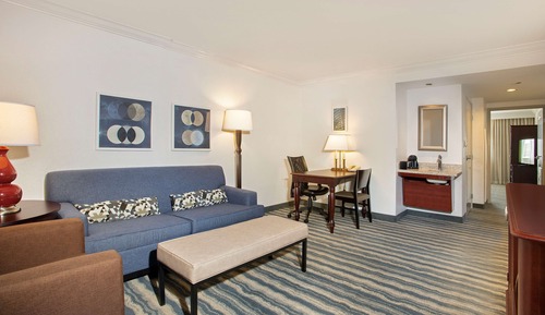 Suite, 2 camas dobles, accesible para personas con discapacidad, bañera (Mobility & Hearing)