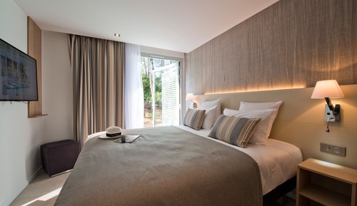 Suite junior, varias camas, terraza