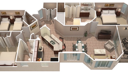 Suite Deluxe, 3 habitaciones, accesible para personas con discapacidad