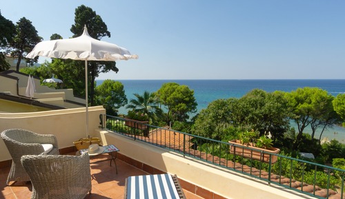 Habitación doble superior, terraza, vistas al mar