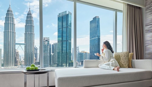 Habitación ejecutiva, 1 cama de matrimonio grande (Traders Club, Twin Towers View)