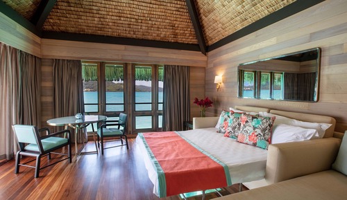 Villa Deluxe, 1 cama de matrimonio grande con sofá cama, no fumadores, sobre el agua