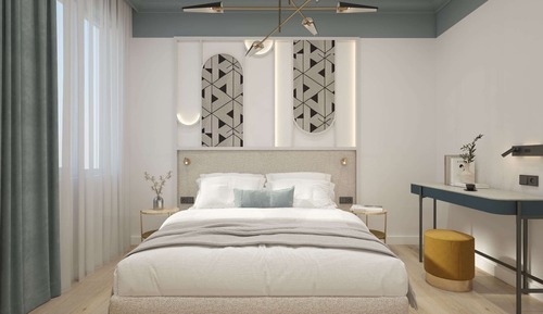 Habitación ejecutiva, 1 cama de matrimonio, balcón, vistas parciales al mar