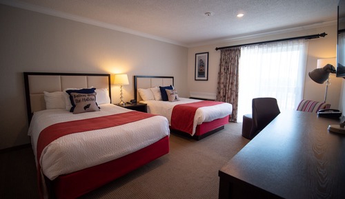 Habitación, 2 camas dobles, vistas al mar