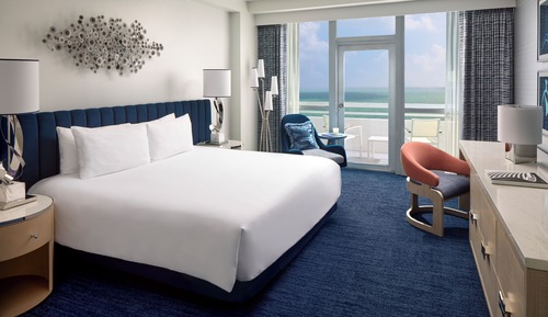 Habitación, 1 cama de matrimonio grande, balcón, frente al mar