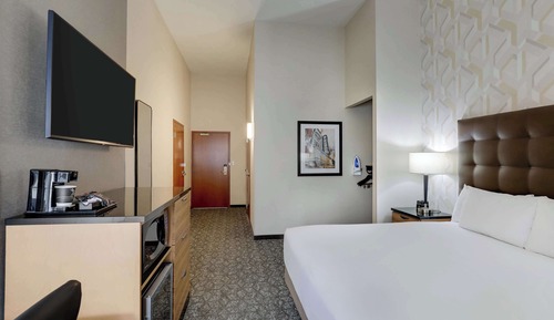 Habitación Deluxe, 1 cama de matrimonio grande, frigorífico y microondas (Roll in Shower)