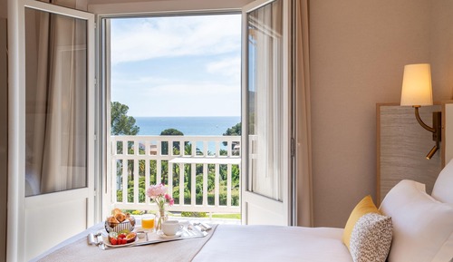 Habitación Deluxe, 1 cama de matrimonio, bañera de hidromasaje, vistas al mar