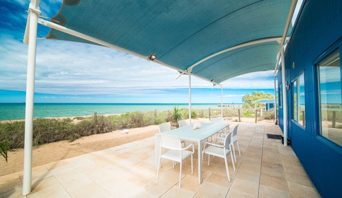 Cabaña, 3 habitaciones, vistas al mar, frente a la playa
