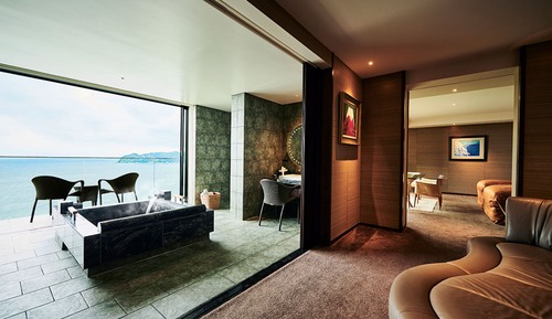 Suite Deluxe, 2 habitaciones, vistas al mar, en esquina (1st Floor, French dinner & breakfast)