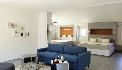 Suite Deluxe, 1 cama de matrimonio grande, 2 baños, vistas al puerto deportivo