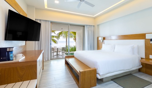 Habitación superior, 1 cama de matrimonio grande, piscina privada, vistas al mar