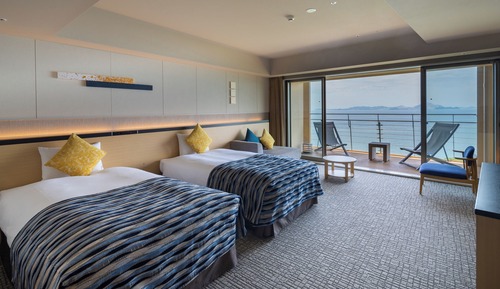 Habitación Premium con 2 camas individuales, no fumadores (Semi-Open Air Bath and Deck)