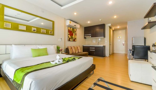 Estudio, 1 cama de matrimonio