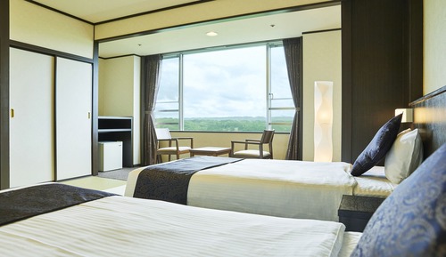 Habitación superior con 2 camas individuales, no fumadores (Japanese-style room)