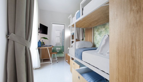 Habitación económica con 2 camas individuales, vistas al jardín