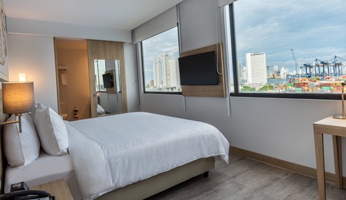 Habitación estándar, 1 cama de matrimonio grande, vistas a la ciudad