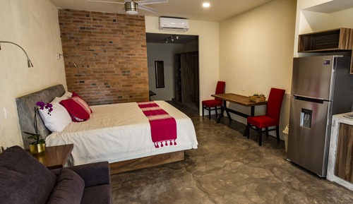 Suite estudio, 1 cama de matrimonio grande con sofá cama