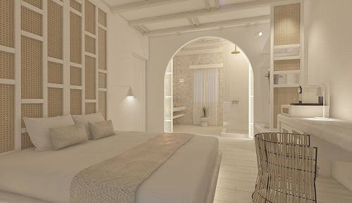 Executive Suite with Outdoor Hot Tub and Sea View 