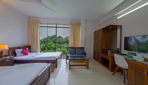 Estudio familiar, 1 habitación, vistas al jardín