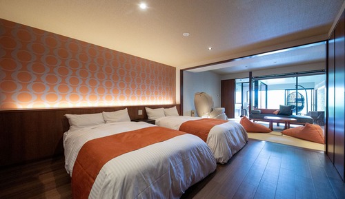 Habitación Confort con 2 camas individuales, no fumadores (with Terrace & Open-Air Bath, Tougetu)